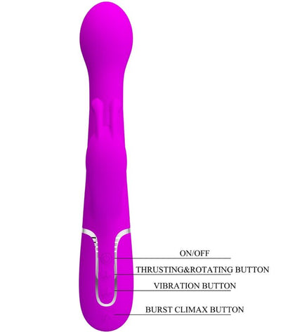 PRETTY LOVE - VIBRATEUR DEJON RABBIT 3 EN 1 MULTIFONCTION VIOLET by PRETTY LOVE FLIRTATION