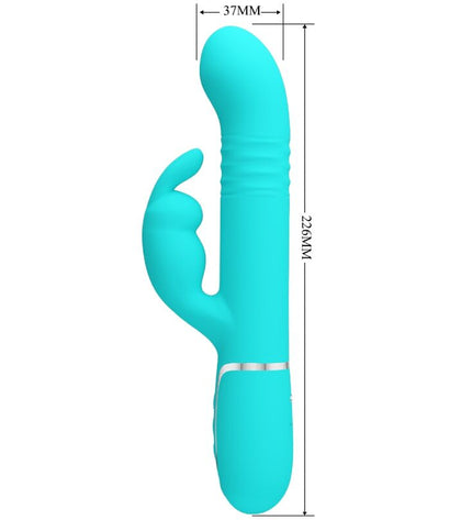PRETTY LOVE - VIBRATEUR COALE RABBIT PERLES VERT AQUA by PRETTY LOVE FLIRTATION