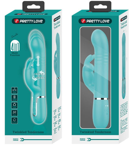 PRETTY LOVE - VIBRATEUR COALE RABBIT PERLES VERT AQUA by PRETTY LOVE FLIRTATION