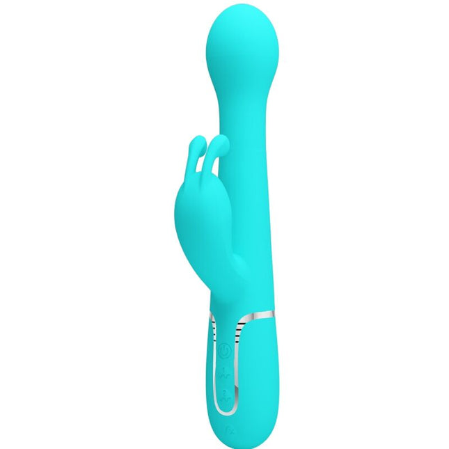 PRETTY LOVE - VIBRATEUR DEJON RABBIT 3 EN 1 MULTIFONCTION VERT AQUA by PRETTY LOVE FLIRTATION
