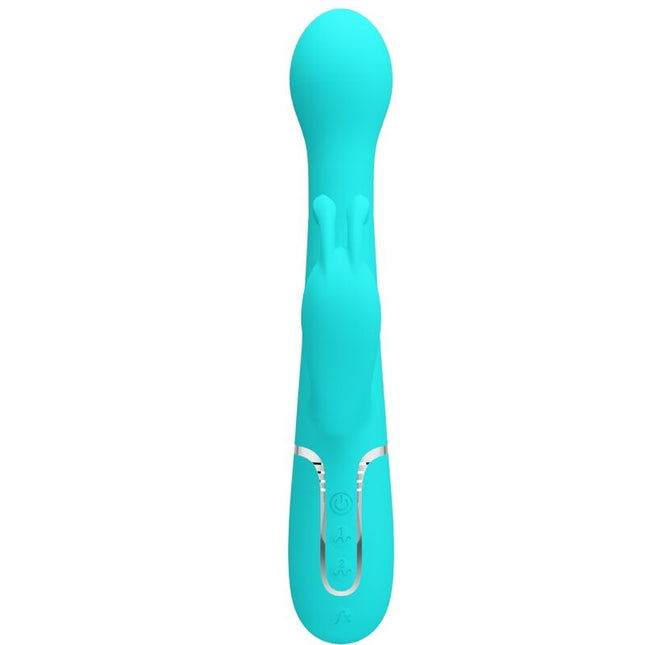 PRETTY LOVE - VIBRATEUR DEJON RABBIT 3 EN 1 MULTIFONCTION VERT AQUA by PRETTY LOVE FLIRTATION