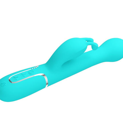 PRETTY LOVE - VIBRATEUR DEJON RABBIT 3 EN 1 MULTIFONCTION VERT AQUA by PRETTY LOVE FLIRTATION