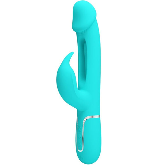 PRETTY LOVE - VIBRATEUR DEJON RABBIT 3 EN 1 MULTIFONCTION VERT AQUA by PRETTY LOVE FLIRTATION