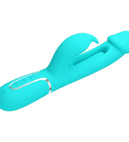 PRETTY LOVE - VIBRATEUR DEJON RABBIT 3 EN 1 MULTIFONCTION VERT AQUA by PRETTY LOVE FLIRTATION