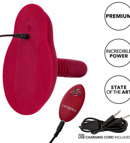 CALEXOTICS - RIDER MASSAGER DOUBLE MOTEUR TÉLÉCOMMANDE ROUGE by CALEXOTICS
