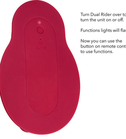 CALEXOTICS - RIDER MASSAGER DOUBLE MOTEUR TÉLÉCOMMANDE ROUGE by CALEXOTICS
