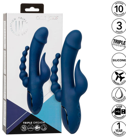 CALEXOTICS - VIBRATEUR TRIPLE ORGASME BLEU by CALEXOTICS