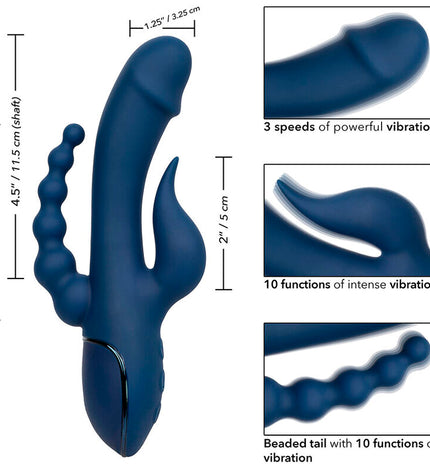 CALEXOTICS - VIBRATEUR TRIPLE ORGASME BLEU by CALEXOTICS