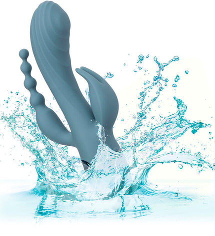 CALEXOTICS - VIBRATEUR TRIPLE ECSTASY GRIS by CALEXOTICS