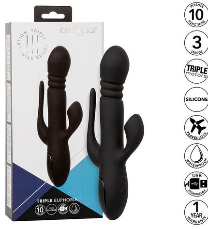 CALEXOTICS - VIBRATEUR TRIPLE EUPHORIA NOIR by CALEXOTICS