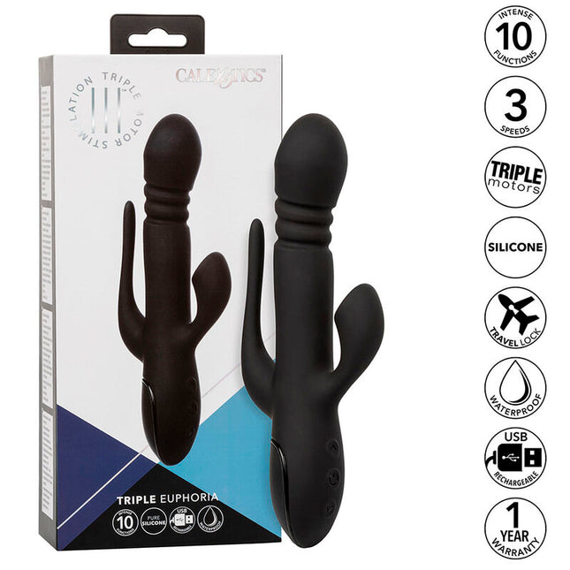 CALEXOTICS - VIBRATEUR TRIPLE EUPHORIA NOIR by CALEXOTICS