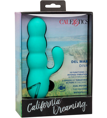 CALEXOTICS - VIBRATEUR DEL MAR DIVA RABBIR AQUA GREEN PAR CALIFORNIA DREAMING by CALEXOTICS