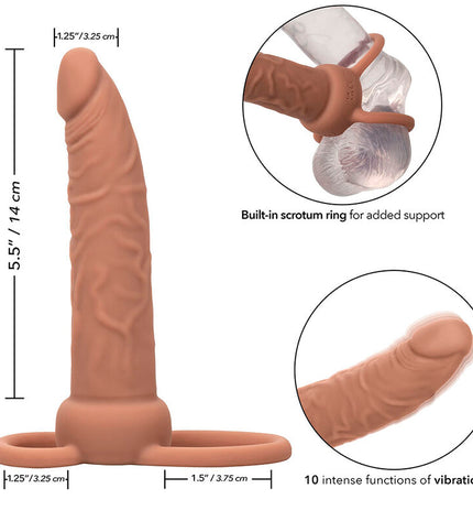 CALEXOTICS - PERFORMANCE MAXX RECHARGEABLE DOUBLE PÉNÉTRATEUR PEAU BRUN by CALEXOTICS