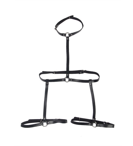 SUBBLIME - HARNAIS DE CORPS EN CUIR NOIR TAILLE UNIQUE by SUBBLIME FETISH