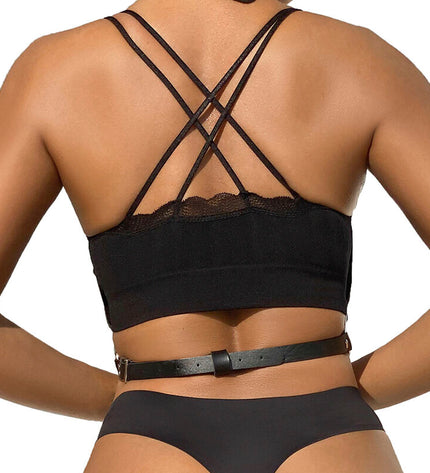 SUBBLIME - HARNAIS POITRINE CHAÎNE S EN CUIR NOIR TAILLE UNIQUE by SUBBLIME FETISH