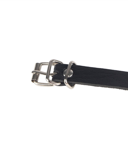 SUBBLIME - CHAINE BAGUE CUIR CEINTURE NOIR TAILLE UNIQUE by SUBBLIME FETISH