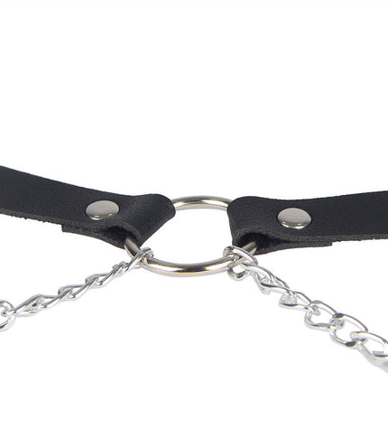 SUBBLIME - HARNAIS CEINTURE CUIR NOIR TAILLE UNIQUE by SUBBLIME FETISH