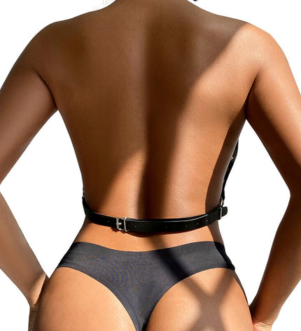 SUBBLIME - HARNAIS POITRINE AVEC GRANDES CHAÎNE S ANNEAUX TAILLE UNIQUE by SUBBLIME FETISH