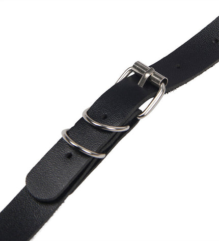 SUBBLIME - HARNAIS COMPLET AVEC BOUCLES EN CUIR NOIR TAILLE UNIQUE by SUBBLIME FETISH