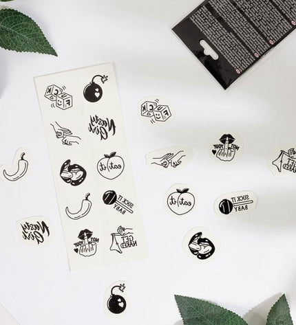 SECRET PLAY - LOT DE 10 TATOUAGES TEMPORAIRES SPICY COLLECTION by SECRETPLAY