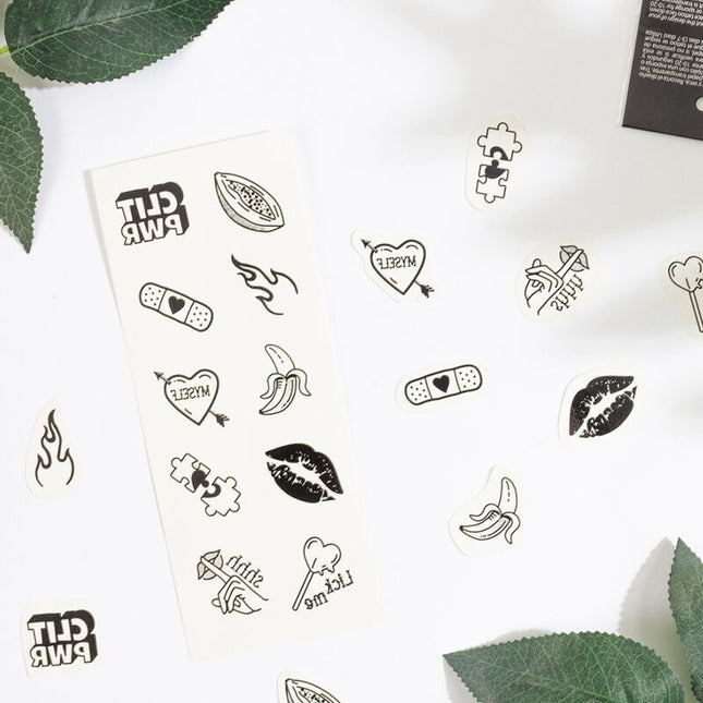 SECRET PLAY - ENSEMBLE DE 10 TATOUAGES TEMPORAIRES CANDY COLLECTION by SECRETPLAY