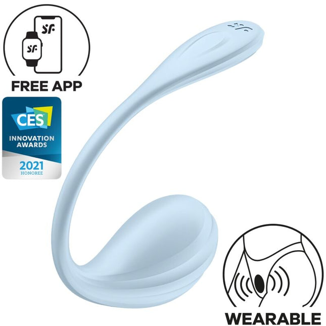 SATISFYER - APPLICATION GRATUITE STIMULATEUR DE POINT G PÉTALE LISSE BLEU CIEL by SATISFYER PARTNER
