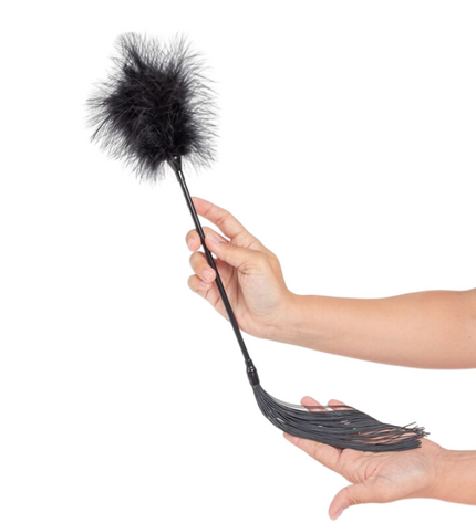 SECRET PLAY - DUSTER + FOUET NOIR by SECRETPLAY 100% FETISH