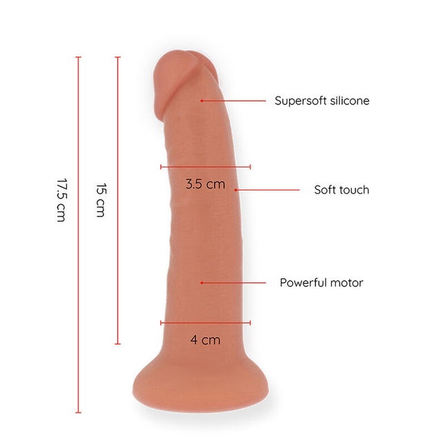ONINDER - PETIT GODE VIBRATEUR BOGOTÁ 9 VITESSES NATUREL 17.5 CM -O- 4 CM - APPLICATION GRATUITE by ONINDER