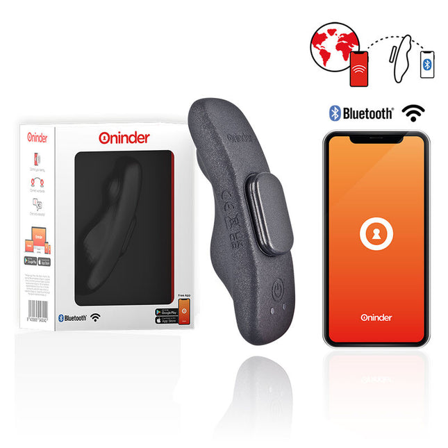 ONINDER - VIBRATEUR RECHARGEABLE MANILA PANTY 9 VITESSES 9,6 CM X 2,6 CM - APPLICATION GRATUITE by ONINDER