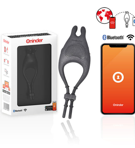 ONINDER - ANNEAU VIBRATEUR RÉGLABLE RECHARGEABLE PAMPA AVEC STIMULATEUR DE CLITORIS 10 VITESSES - APPLICATION GRATUITE by ONINDER