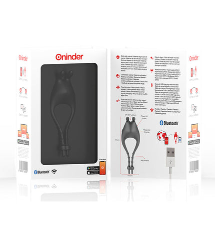 ONINDER - ANNEAU VIBRATEUR RÉGLABLE RECHARGEABLE PAMPA AVEC STIMULATEUR DE CLITORIS 10 VITESSES - APPLICATION GRATUITE by ONINDER
