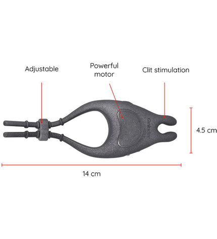 ONINDER - ANNEAU VIBRATEUR RÉGLABLE RECHARGEABLE PAMPA AVEC STIMULATEUR DE CLITORIS 10 VITESSES - APPLICATION GRATUITE by ONINDER