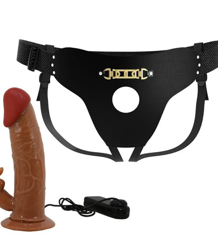 PRETTY LOVE - MARION HARNAIS SLIP UNIVERSEL AVEC DILDO VIBRANT 19 CM MARRON by PRETTY LOVE