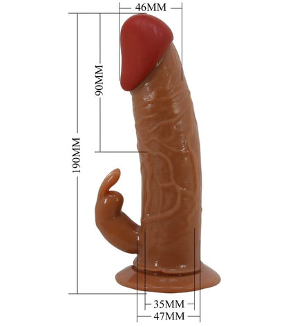 PRETTY LOVE - MARION HARNAIS SLIP UNIVERSEL AVEC DILDO VIBRANT 19 CM MARRON by PRETTY LOVE