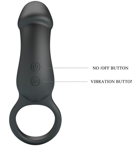 PRETTY LOVE - ANNEAU ANAL ET VIBRATEUR WARREN NOIR by PRETTY LOVE BOTTOM