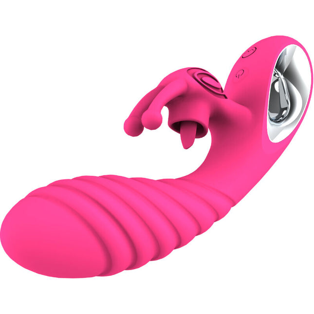 ARMONY - VIBRATEUR VICKY RABBIT AVEC LANGUE ANNEAU DE TIRAGE FUCHSIA by ARMONY VIBRATORS