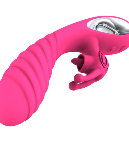 ARMONY - VIBRATEUR VICKY RABBIT AVEC LANGUE ANNEAU DE TIRAGE FUCHSIA by ARMONY VIBRATORS