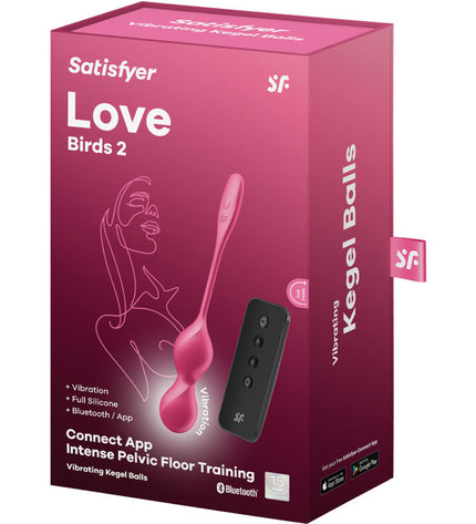 SATISFYER - LOVE BIRDS 2 BALLES VIBRANTES DE KEGEL + APPLICATION GRATUITE by SATISFYER BALLS
