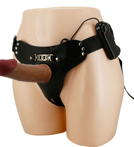 PRETTY LOVE - STARKS SLIP HARNAIS DILDO VIBRANT MULTI-VITESSES 17,5 CM MARRON CLAIR by PRETTY LOVE PARTY UP