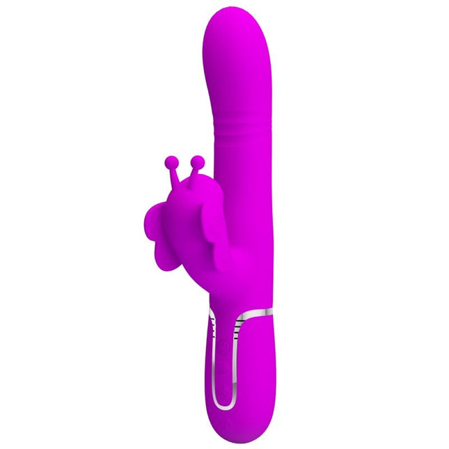 PRETTY LOVE - VIBRATEUR MULTIFONCTION LAPIN 4 EN 1 PAPILLON FUCHSIA by PRETTY LOVE FLIRTATION