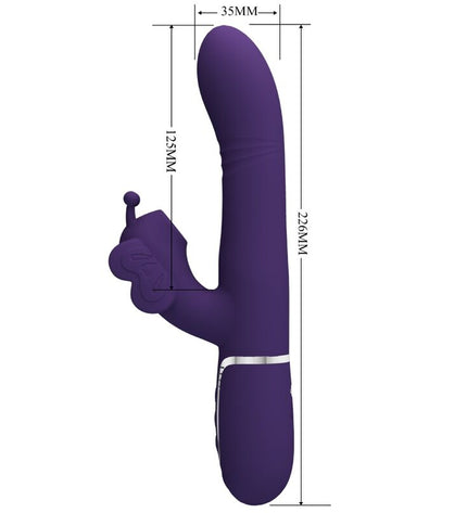 PRETTY LOVE - VIBRATEUR MULTIFONCTION LAPIN 4 EN 1 PAPILLON VIOLET by PRETTY LOVE FLIRTATION