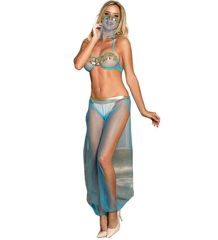 SUBBLIME - ENSEMBLE LINGERIE BLEU STYLE INDIEN S/M by SUBBLIME SETS