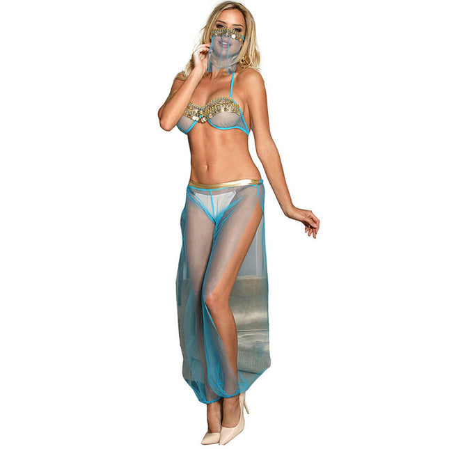 SUBBLIME - ENSEMBLE LINGERIE BLEU STYLE INDIEN S/M by SUBBLIME SETS