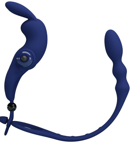 PRETTY LOVE - AYAD ANNEAU VIBRATEUR LAPIN AVEC PLUG BLEU by PRETTY LOVE MALE
