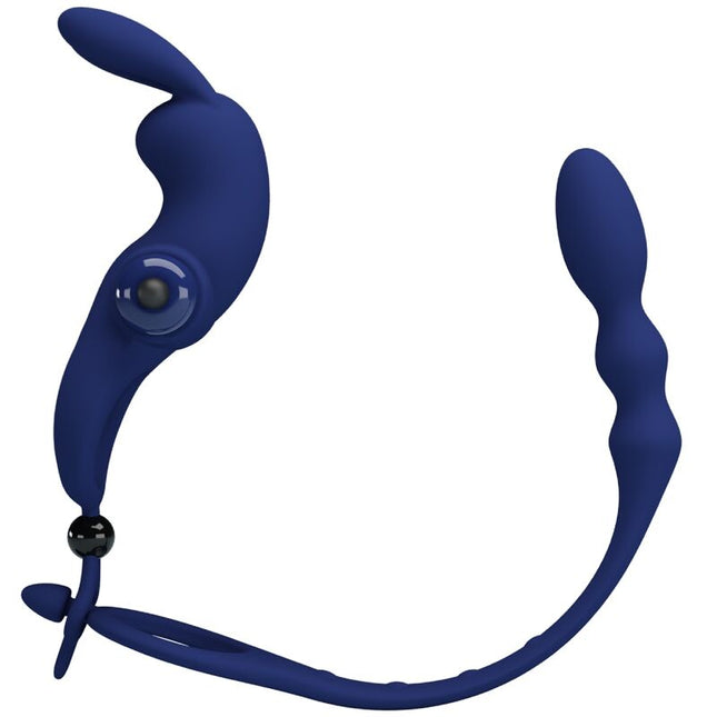 PRETTY LOVE - AYAD ANNEAU VIBRATEUR LAPIN AVEC PLUG BLEU by PRETTY LOVE MALE