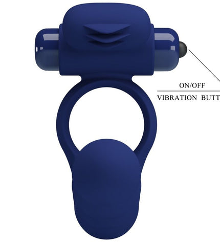 PRETTY LOVE - AJMAL ANNEAU VIBRANT AVEC PLUG BLEU by PRETTY LOVE MALE