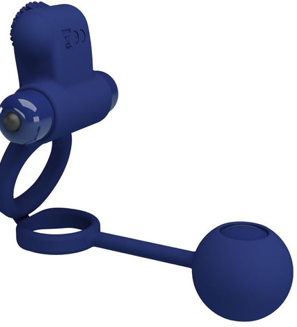 PRETTY LOVE - REMINGTON DOUBLE ANNEAU VIBRANT AVEC PLUG BLEU by PRETTY LOVE MALE