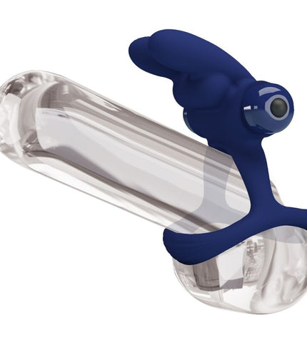 PRETTY LOVE - FRANCISCO DOUBLE ANNEAU VIBRANT LAPIN BLEU by PRETTY LOVE MALE