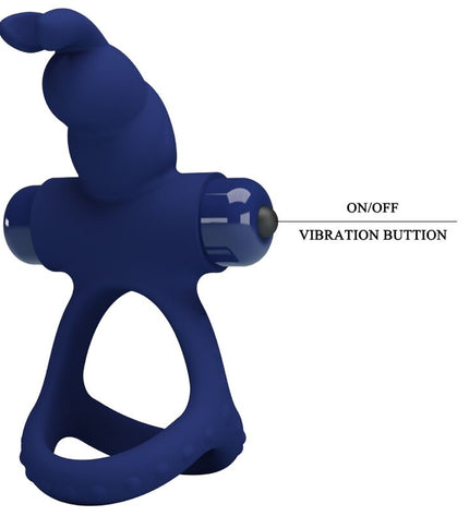 PRETTY LOVE - LUCHITO DOUBLE ANNEAU VIBRANT LAPIN BLEU by PRETTY LOVE MALE