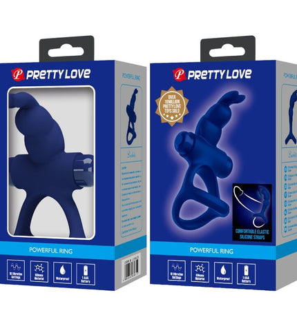 PRETTY LOVE - LUCHITO DOUBLE ANNEAU VIBRANT LAPIN BLEU by PRETTY LOVE MALE